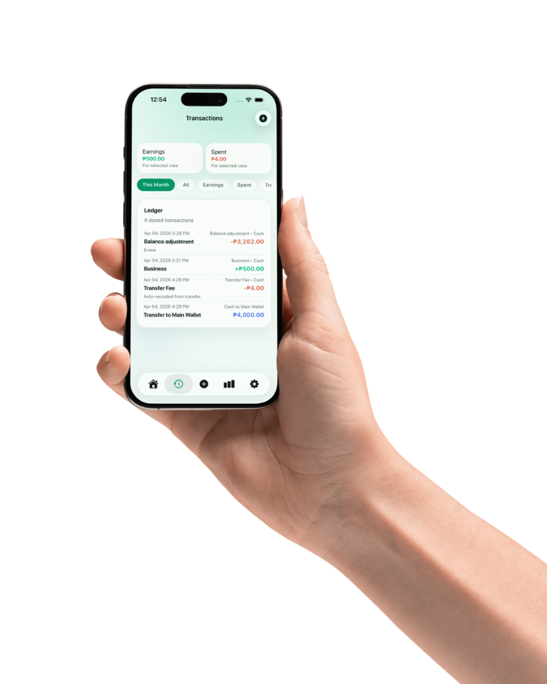 KwartaPlus transactions screen